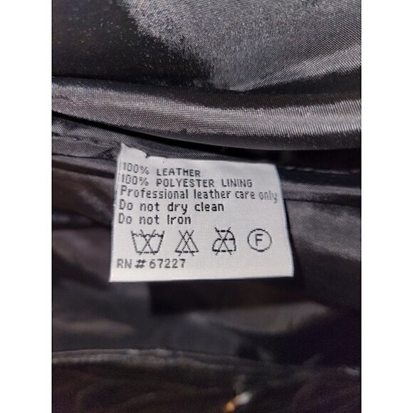 Vintage Black Leather Patchwork Blazer Womens Medium Leather and Soul - Picture 16 of 16